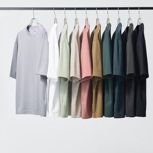 Uniqlo Unisex Airism Tees - Olive and Taupe